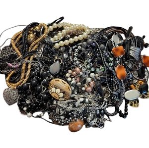 2+lbs Mixed Jewelry Lot Vntg & Modern Broken Craft Repair Mixed Costume Fun
